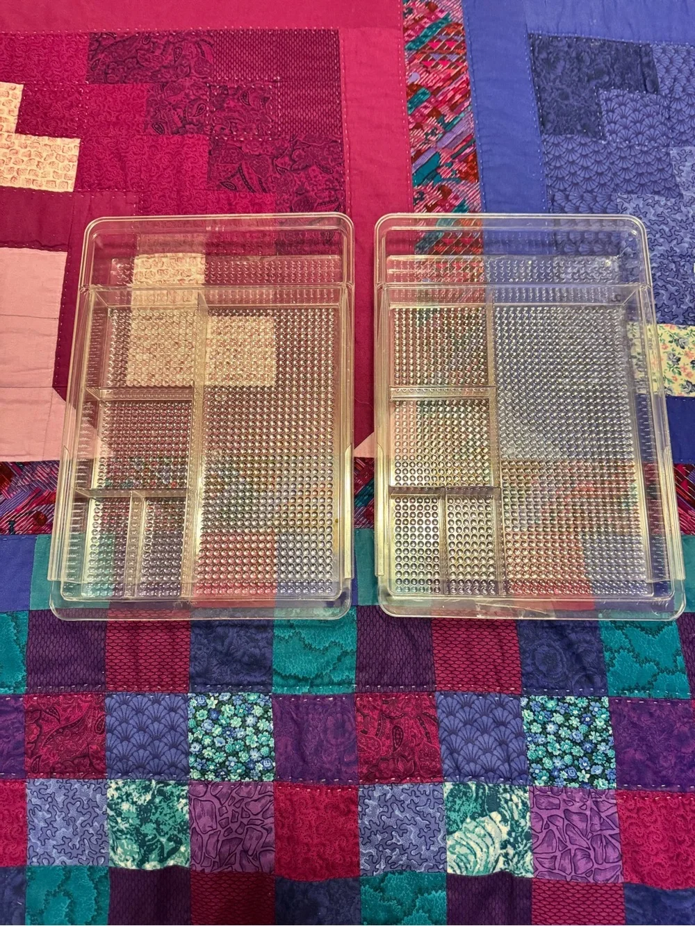 Clear Plastic Compartment Tray Organizer - White/Clear
